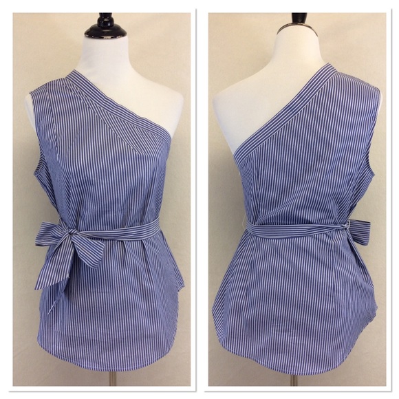 Banana Republic Factory Tops - Banana Republic Factory striped one shoulder top